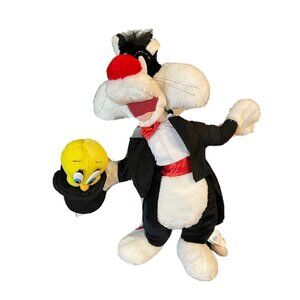 WB Looney Tunes Magician Sylvester w/ Tweety Bird 22" Plush Stuffed Animal Toy